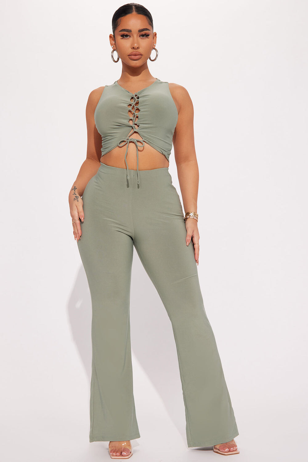 

Брюки Fashion Nova SSET7265, оливковый