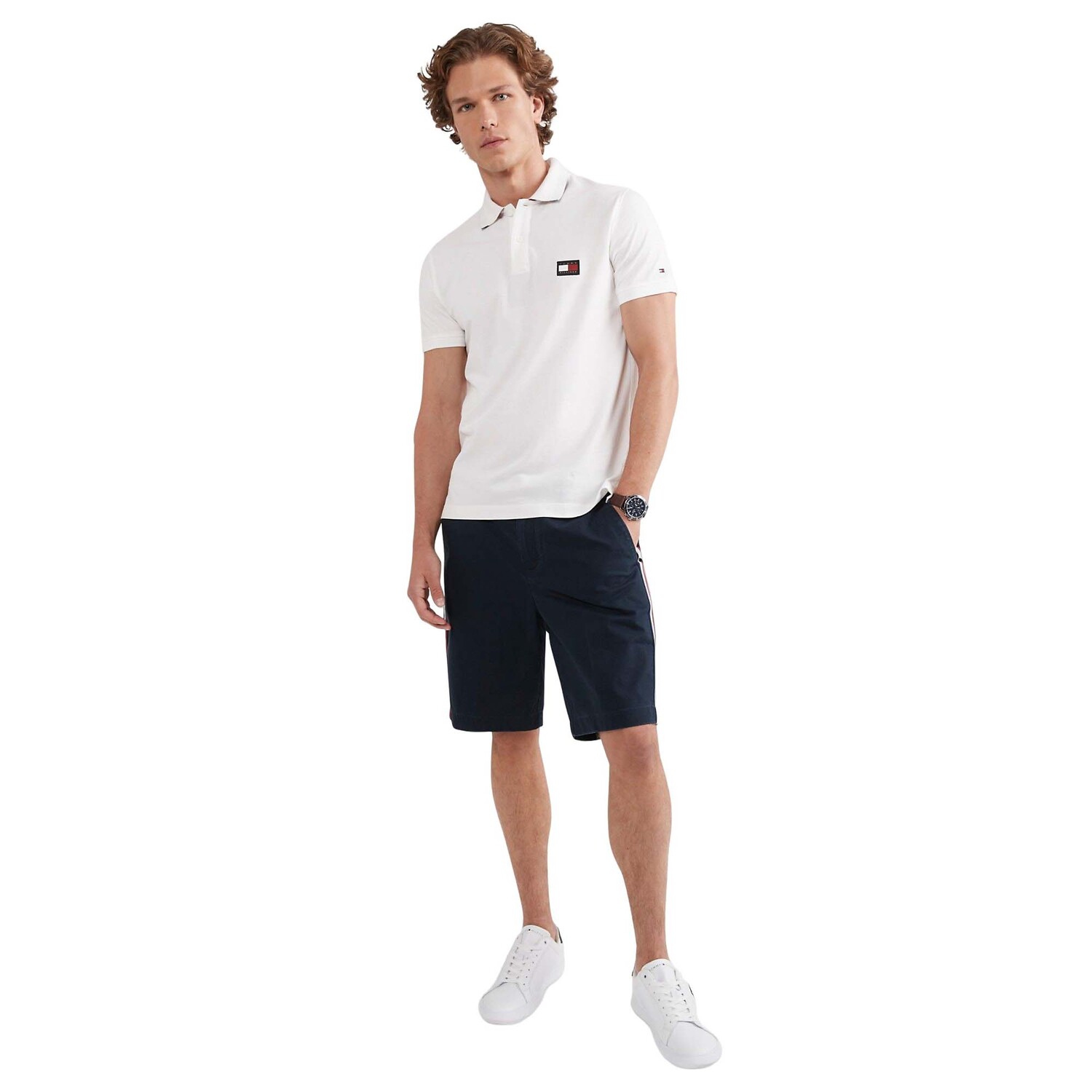 

Поло Tommy Hilfiger Slim Fit Undercollar, белый