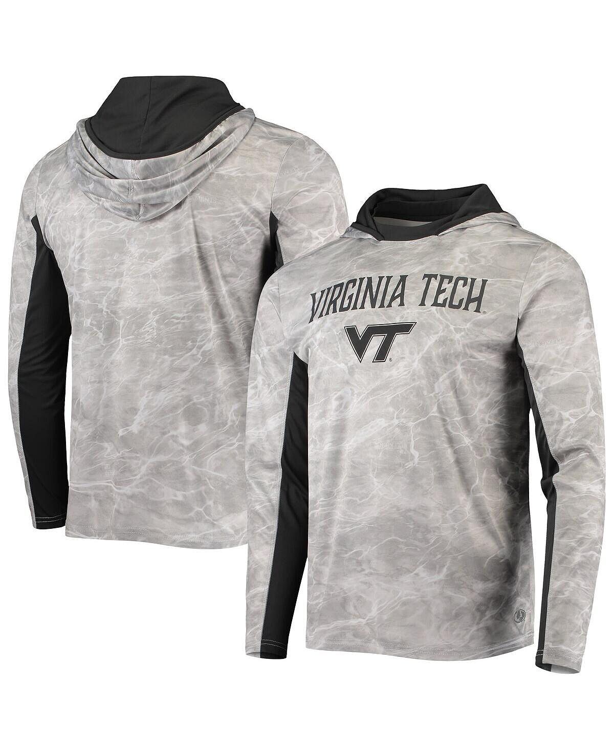 

Мужская белая футболка с капюшоном с длинным рукавом virginia tech hokies mossy oak spf 50 performance с длинным рукавом Colosseum, белый