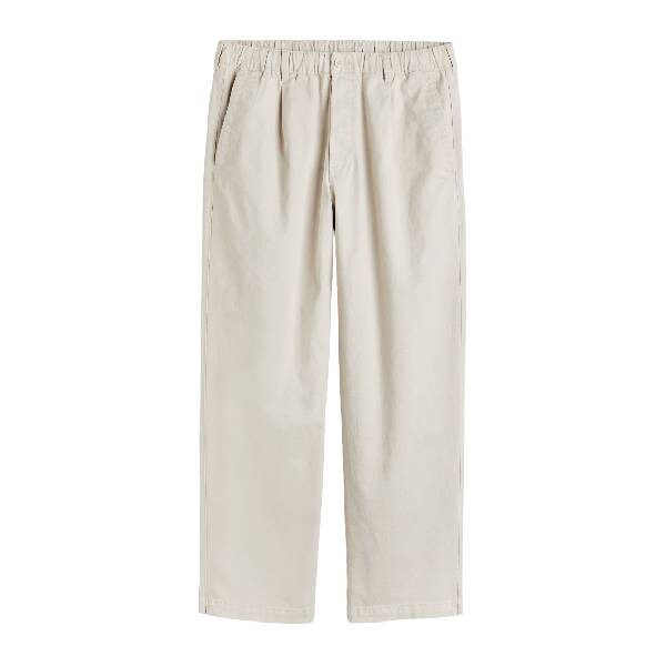 

Брюки свободного кроя H&M Relaxed Fit Twill Pants, белый