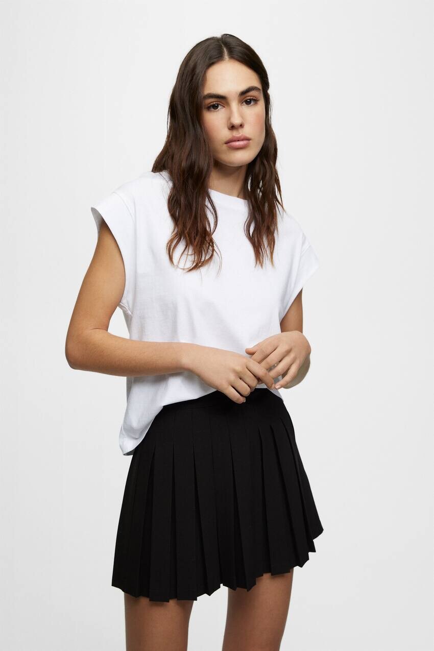 

Юбка мини со складками Pull&Bear, черный
