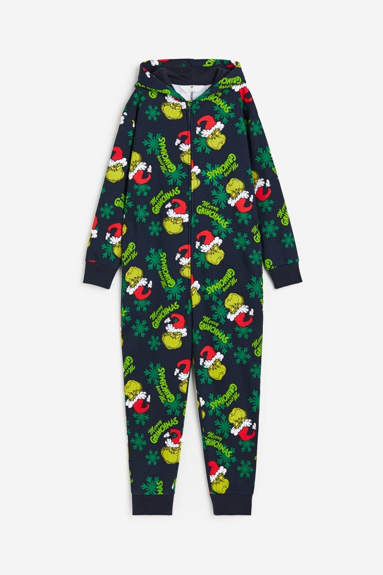 

Комбинезон H&M x The Grinch Printed Sweatshirt, темно-синий