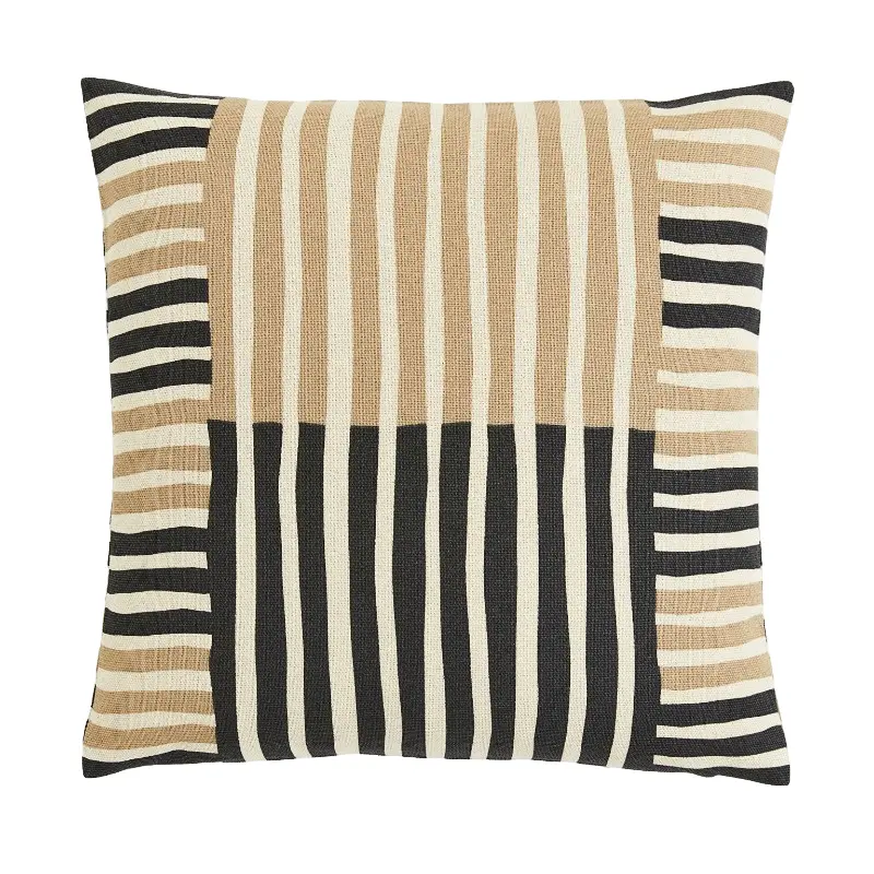

Чехол для декоративной подушки H&M Home Patterned, бежевый/черный