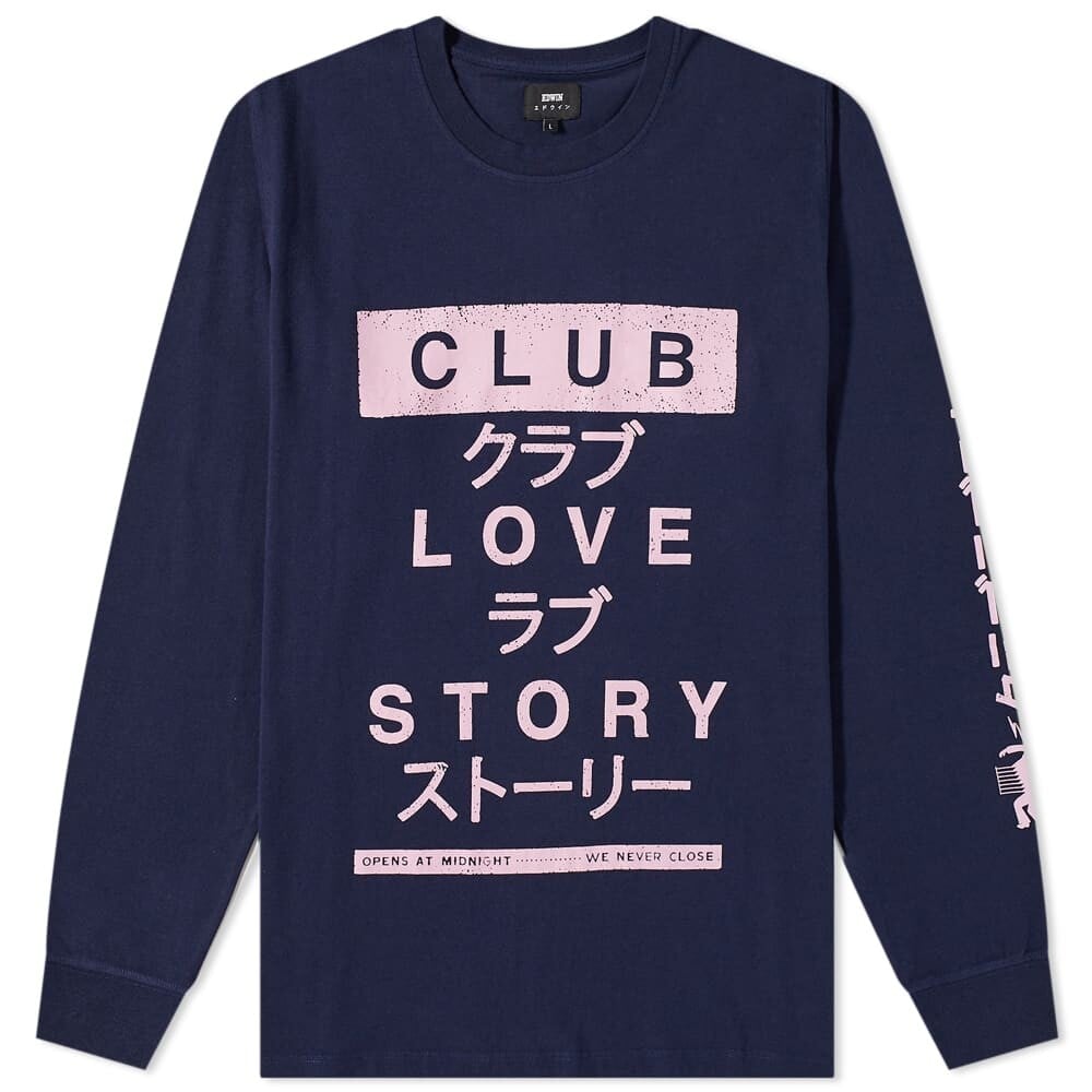 

Футболка Edwin Long Sleeve Club Love Story Tee, Черный