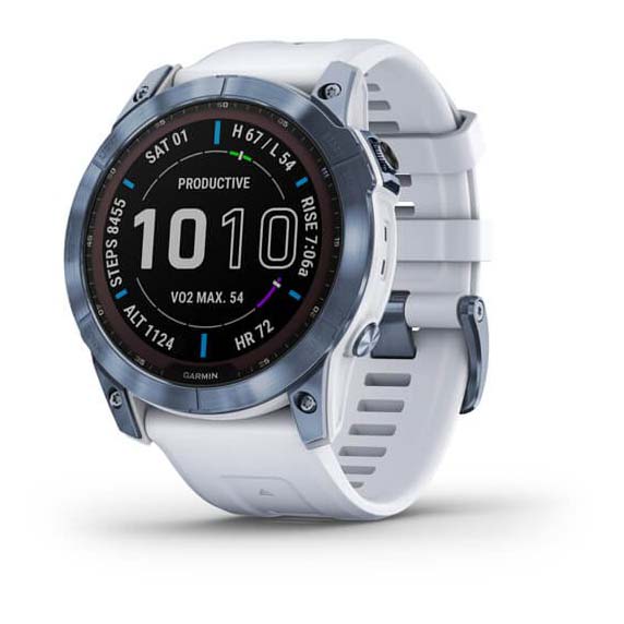 Умные часы Garmin Fenix 7X Sapphire Solar, голубой защитная пленка из закаленного стекла для garmin fenix 5 5s 5x 6 pro sapphire smart watch 9h защита экрана защитные аксессуары