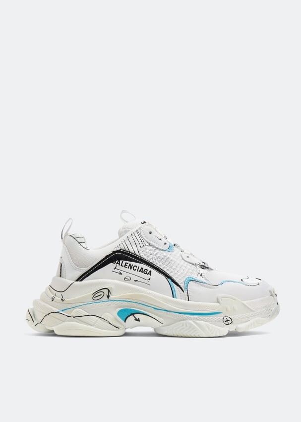 Кроссовки BALENCIAGA Triple S Sketch sneakers, белый