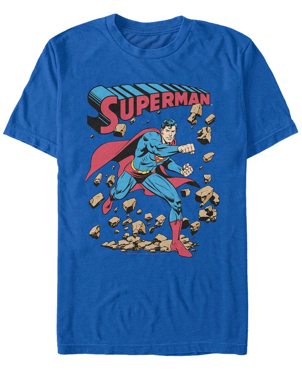 Мужская футболка с коротким рукавом dc superman rock punch Fifth Sun мужская футболка dc batman gotham guardian с коротким рукавом fifth sun черный