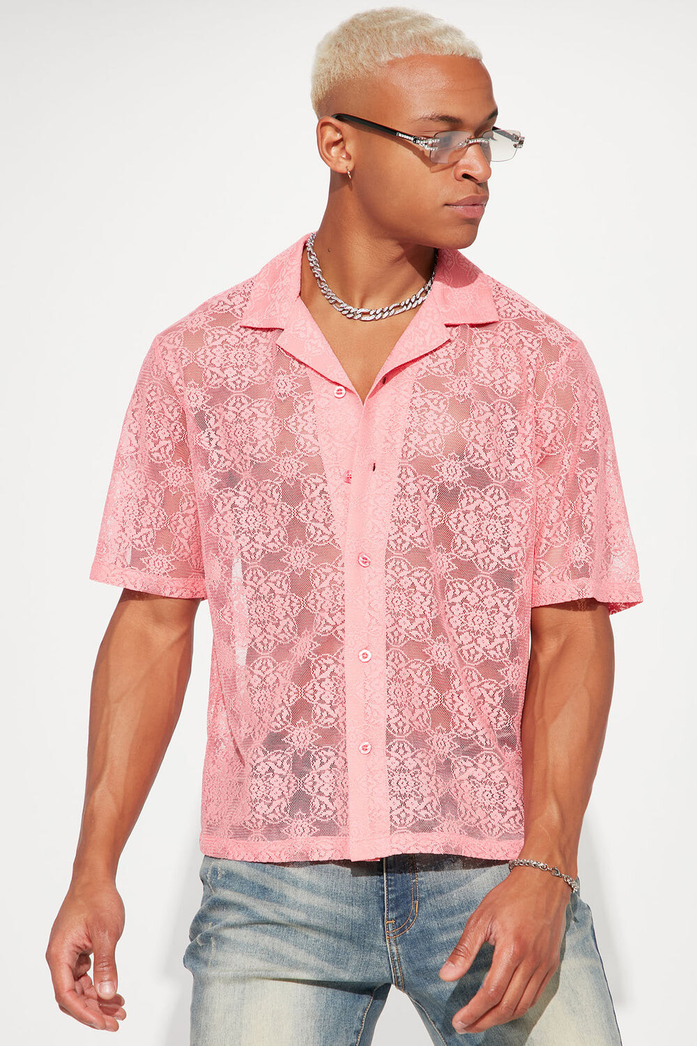 

Рубашка Fashion Nova ZDF01K310055, розовый