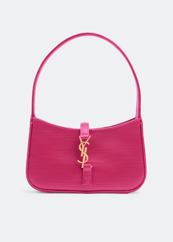 Сумка-хобо SAINT LAURENT Le 5 À 7 mini hobo bag, розовый