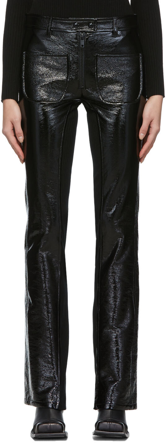 

Черные виниловые брюки Courrèges