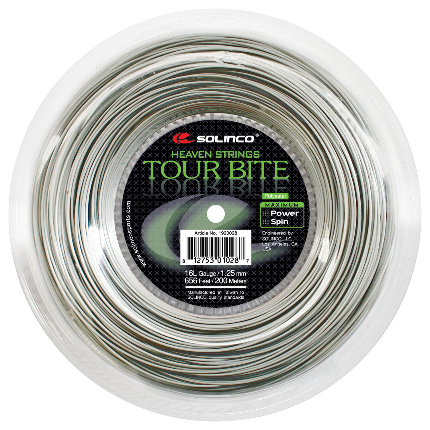 

Теннисная струна Solinco Tour Bite моноволокно 1,25 мм 200 м в катушке серая