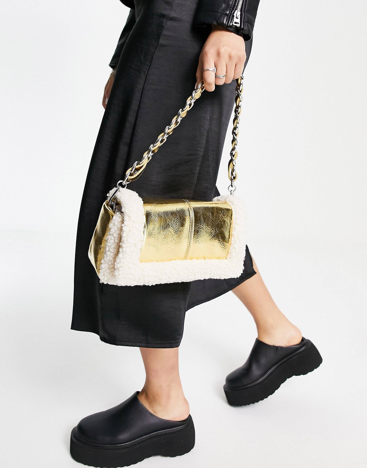 

Золотистая сумка Topshop sheila borg, Желтый