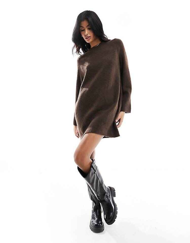 

Платье Pull&Bear Knitted Jumper, коричневый