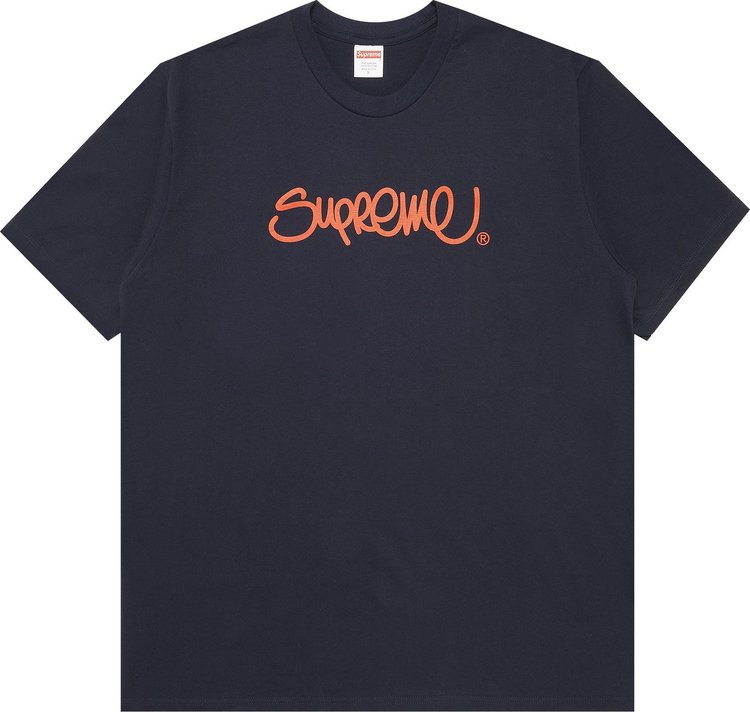 

Футболка Supreme Handstyle Tee 'Navy', синий