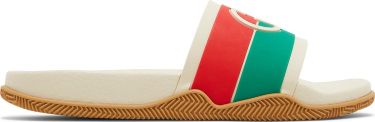 сандалии gucci interlocking g slide sandals коричневый Сандалии Gucci Slide Interlocking G - Orange Green, зеленый
