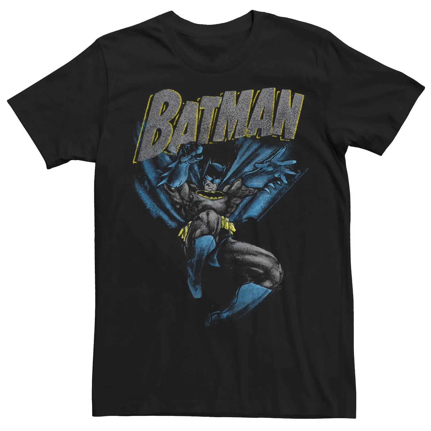 Мужская футболка с рисунком Бэтмена в прыжке с портретом DC Comics