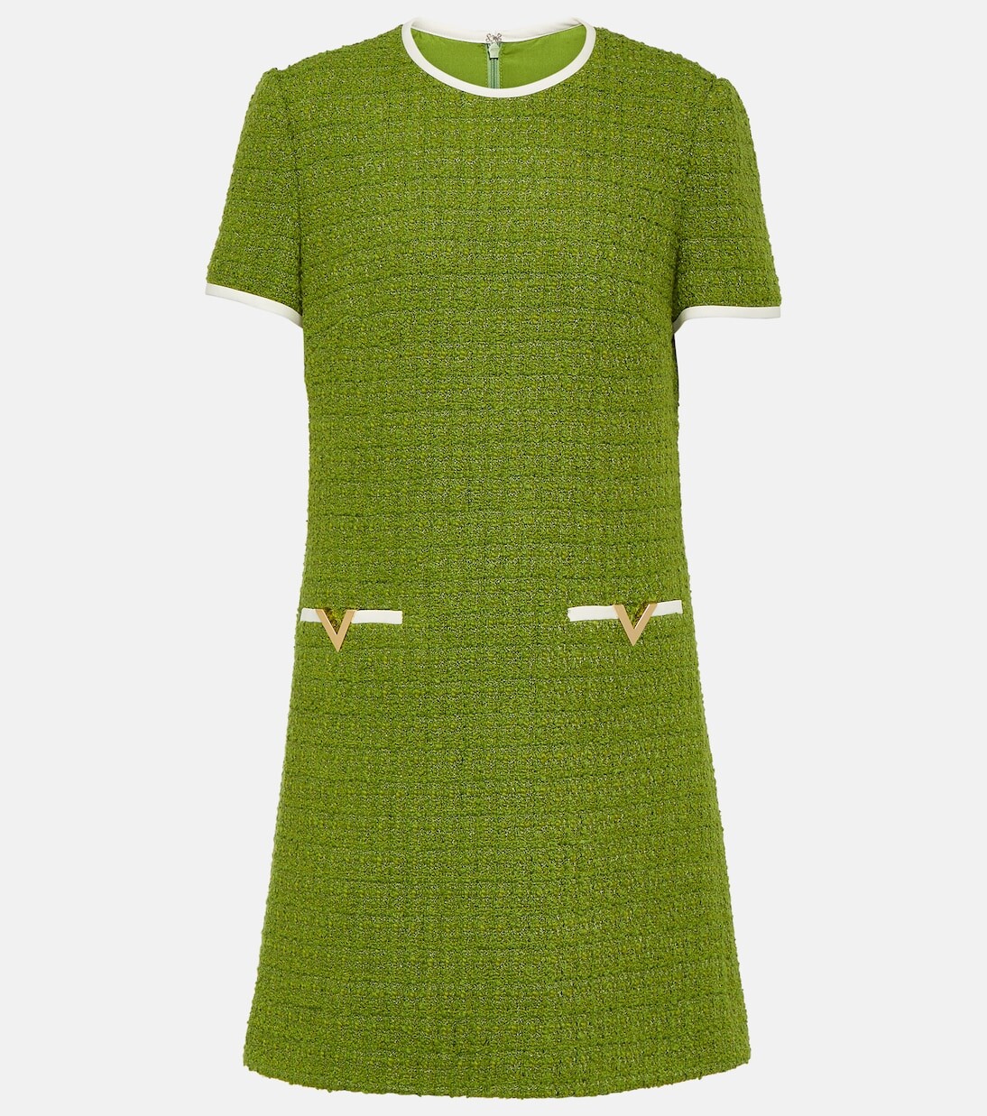 

Твидовое мини-платье vgold Valentino, зеленый