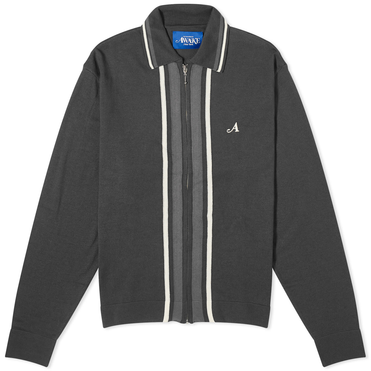 

Толстовка Awake Ny Zip Through Sweat, цвет Washed Black