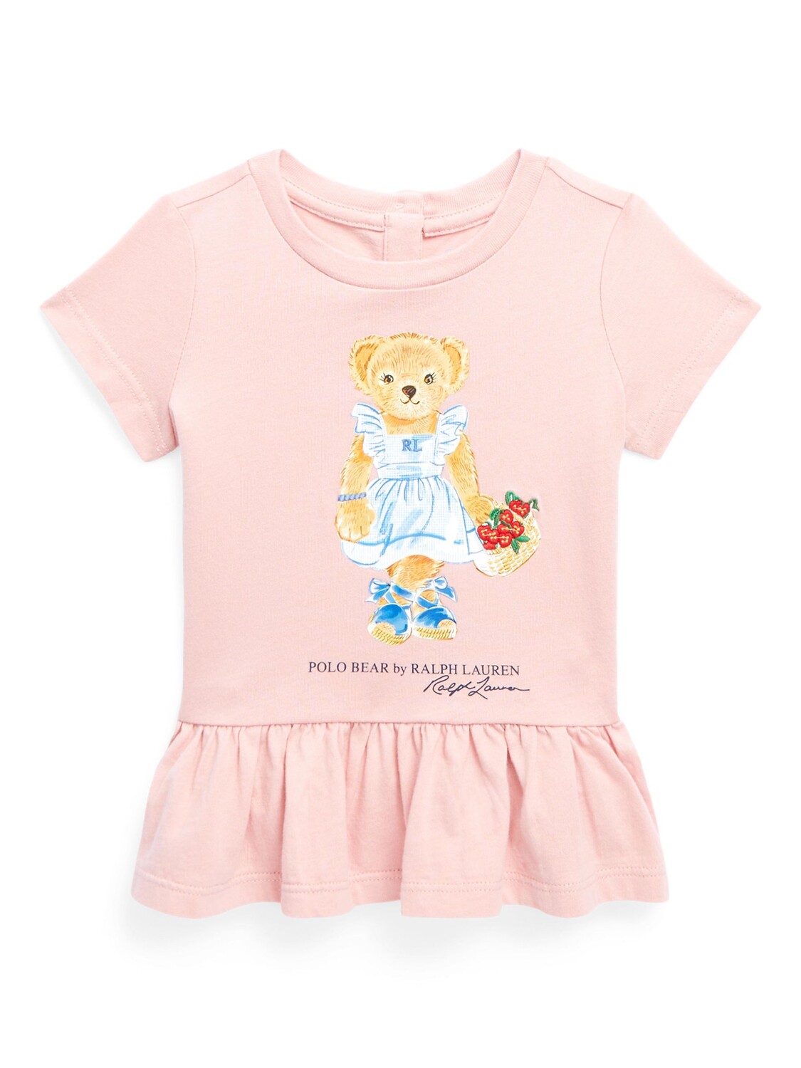 

Футболка из хлопкового джерси Ralph Lauren Baby Polo Bear, цвет Adirondack Rose