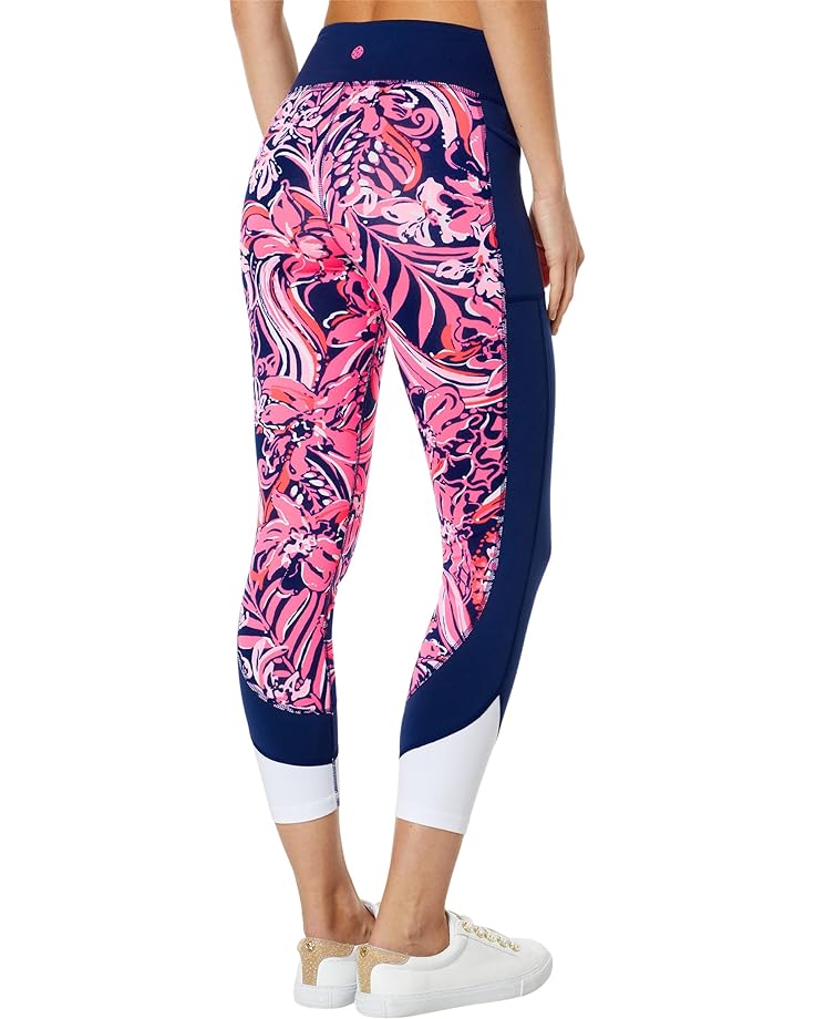 Брюки Lilly Pulitzer Mid-Rise Midi Leggings, цвет Low Tide Navy Flirty Fins and Feathers xhd43 feathers
