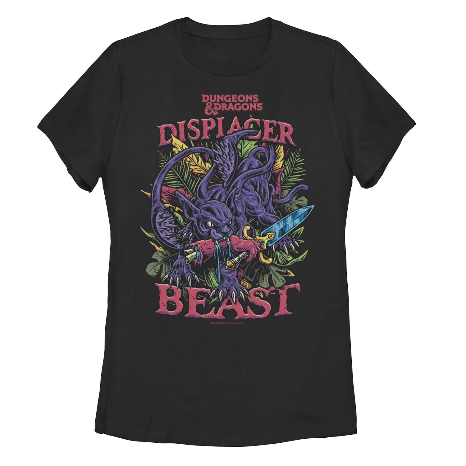 Футболка Displacer Beast с рисунком Dungeons & Dragons для юниоров Licensed Character