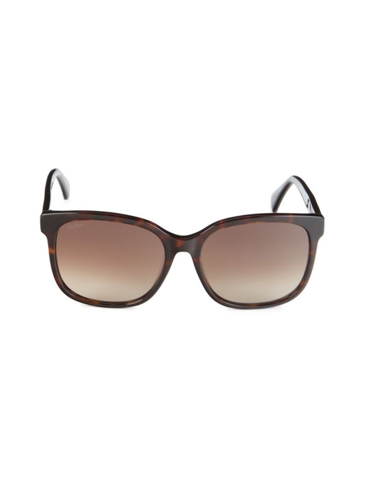 

Квадратные солнцезащитные очки 57MM Max Mara, цвет Havana
