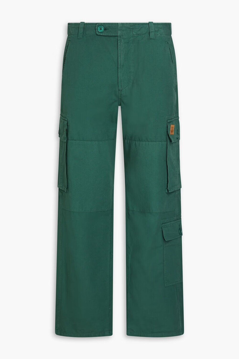 

Брюки карго из хлопковой парусины Kenzo, изумруд