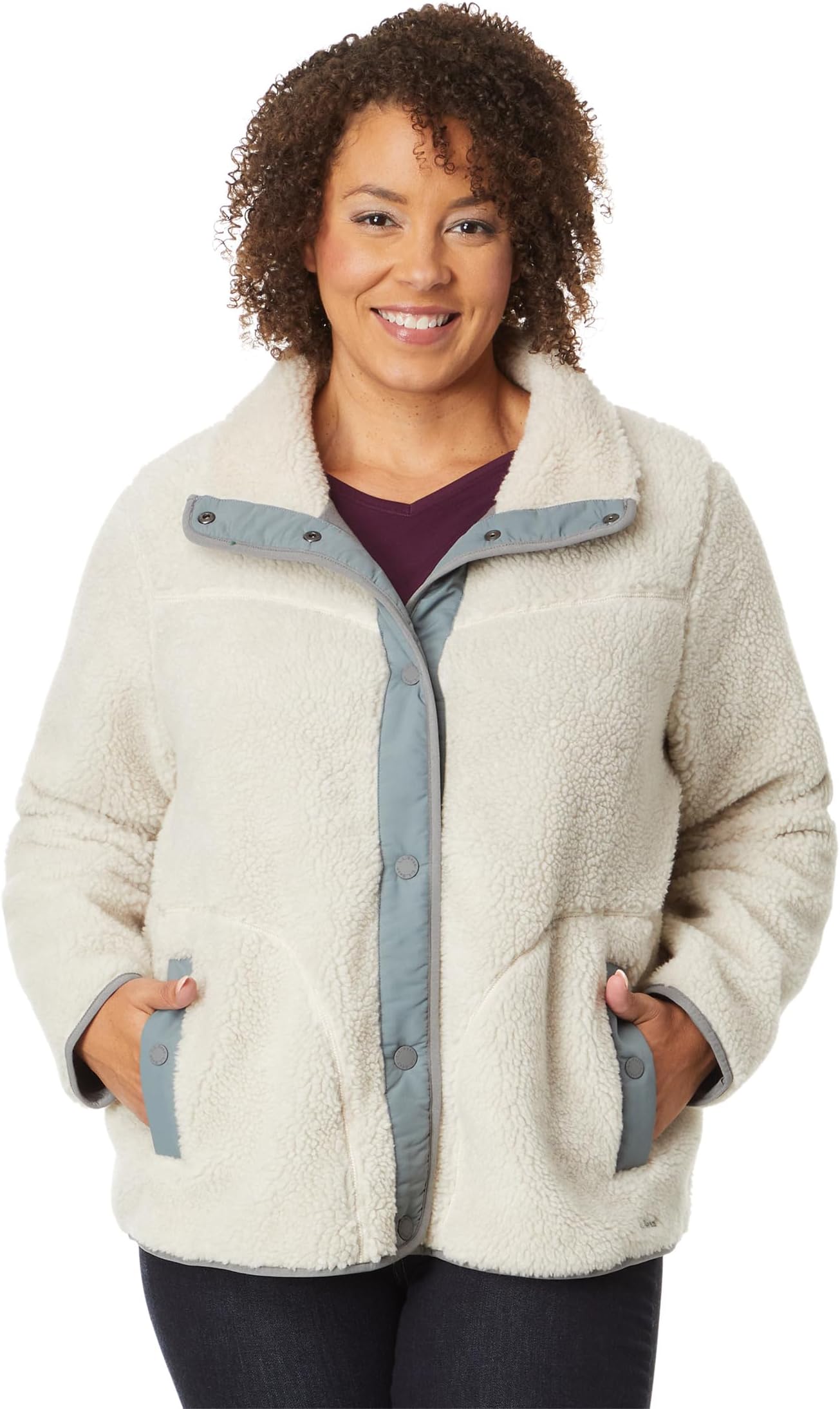 Куртка Plus Size Bean's Sherpa Fleece Jacket L.L.Bean, цвет Soapstone