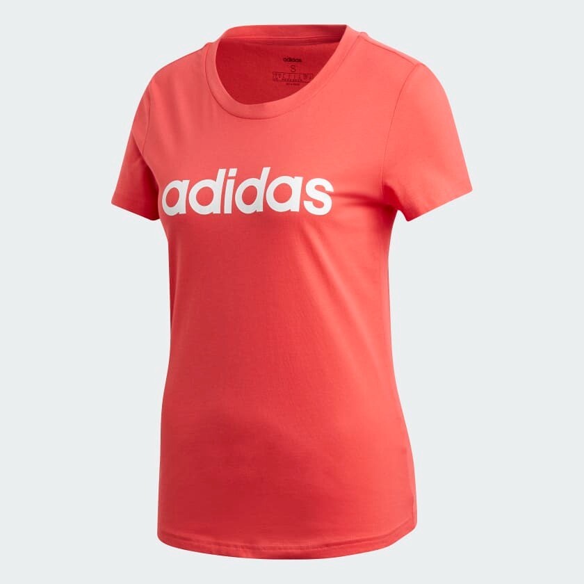

Футболка Adidas Sportswear Essentials Linear, розовато-красный/белый