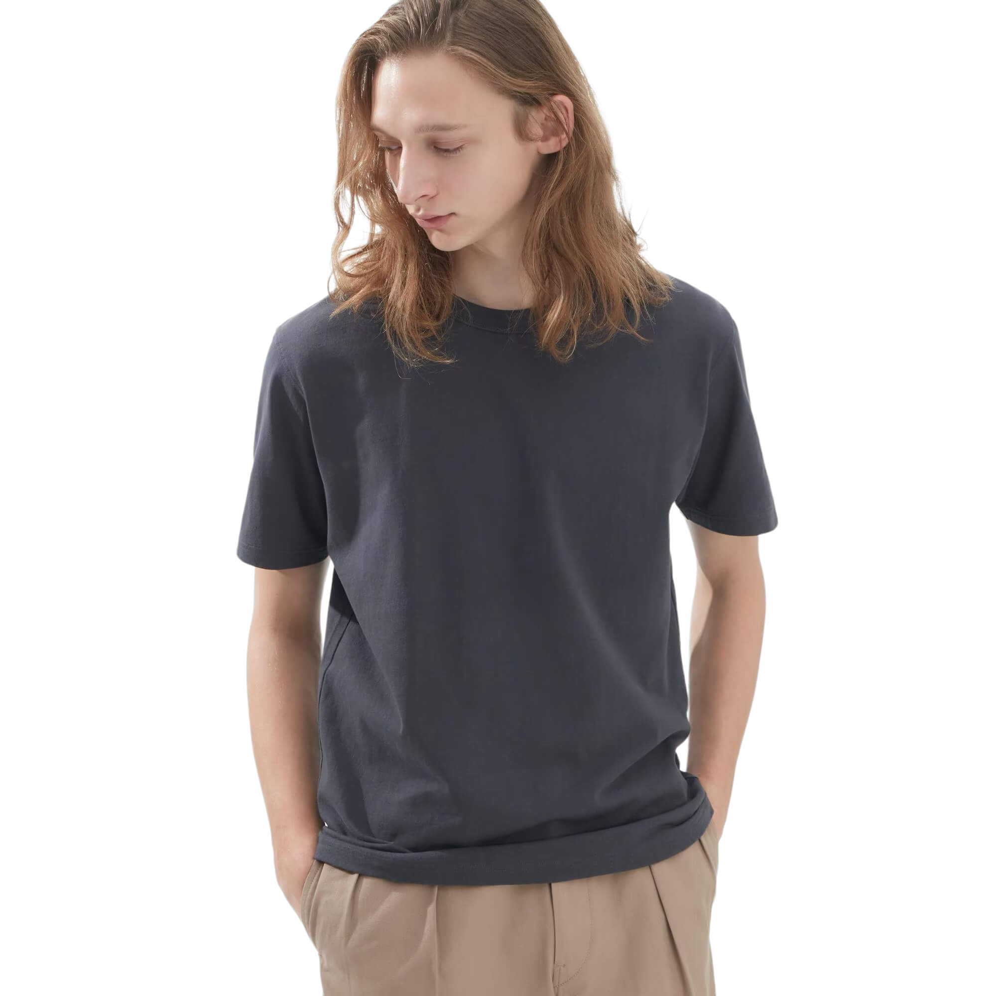 Футболка Uniqlo U Crew Neck Short Sleeved, серый - фото