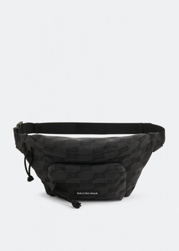 

Ремень BALENCIAGA Signature medium beltpack, черный