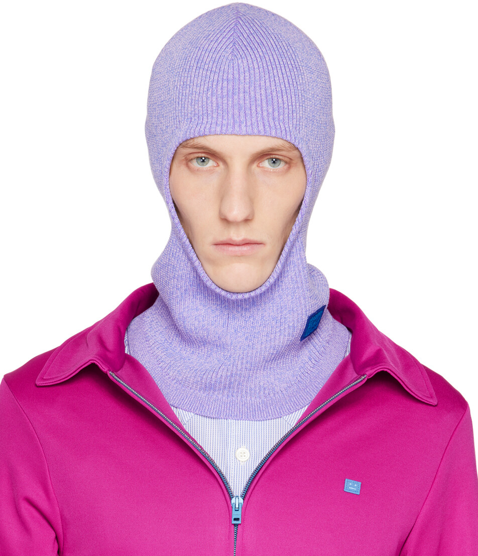 

Фиолетовая балаклава в рубчик Acne Studios