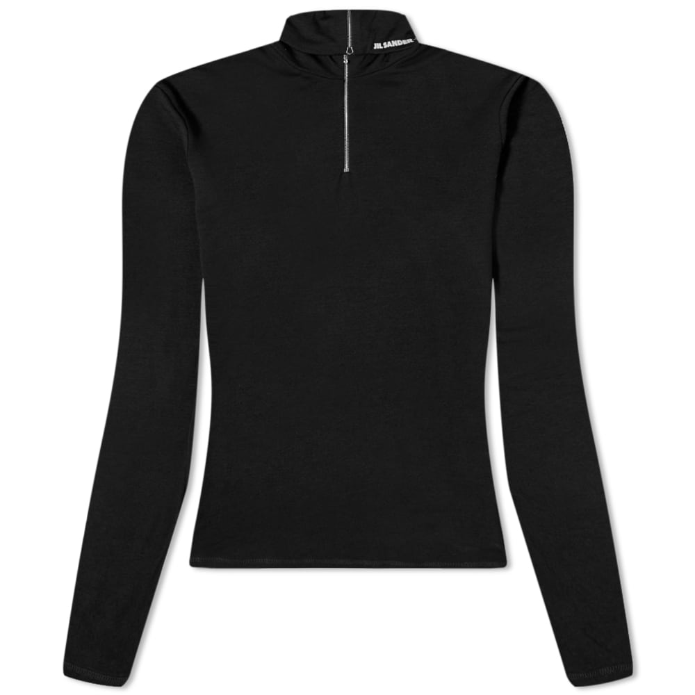 

Футболка Jil Sander Plus Long Sleeve High Neck Zip Logo Top