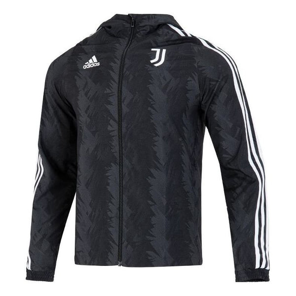 

Куртка Adidas Printing Logo Stripe Zipper Hooded Black, Черный
