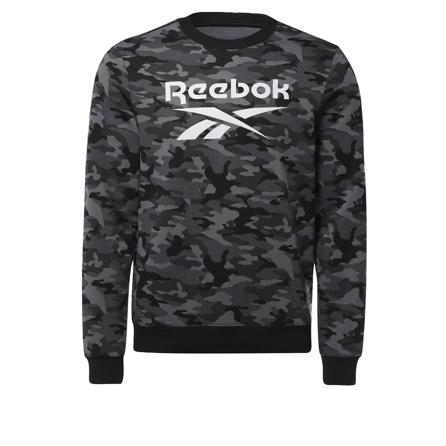 

Толстовка Reebok Identity Camo с круглым вырезом и большим логотипом