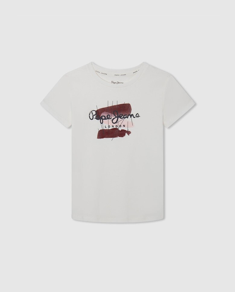 

Футболка для мальчика с принтом краски Pepe Jeans, белый