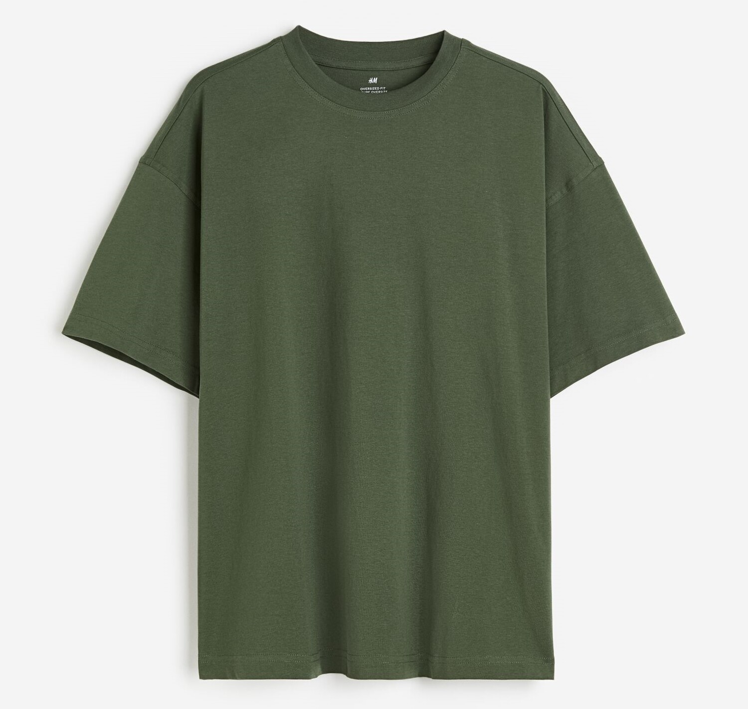 

Футболка H&M Oversized Fit, темно-зеленый