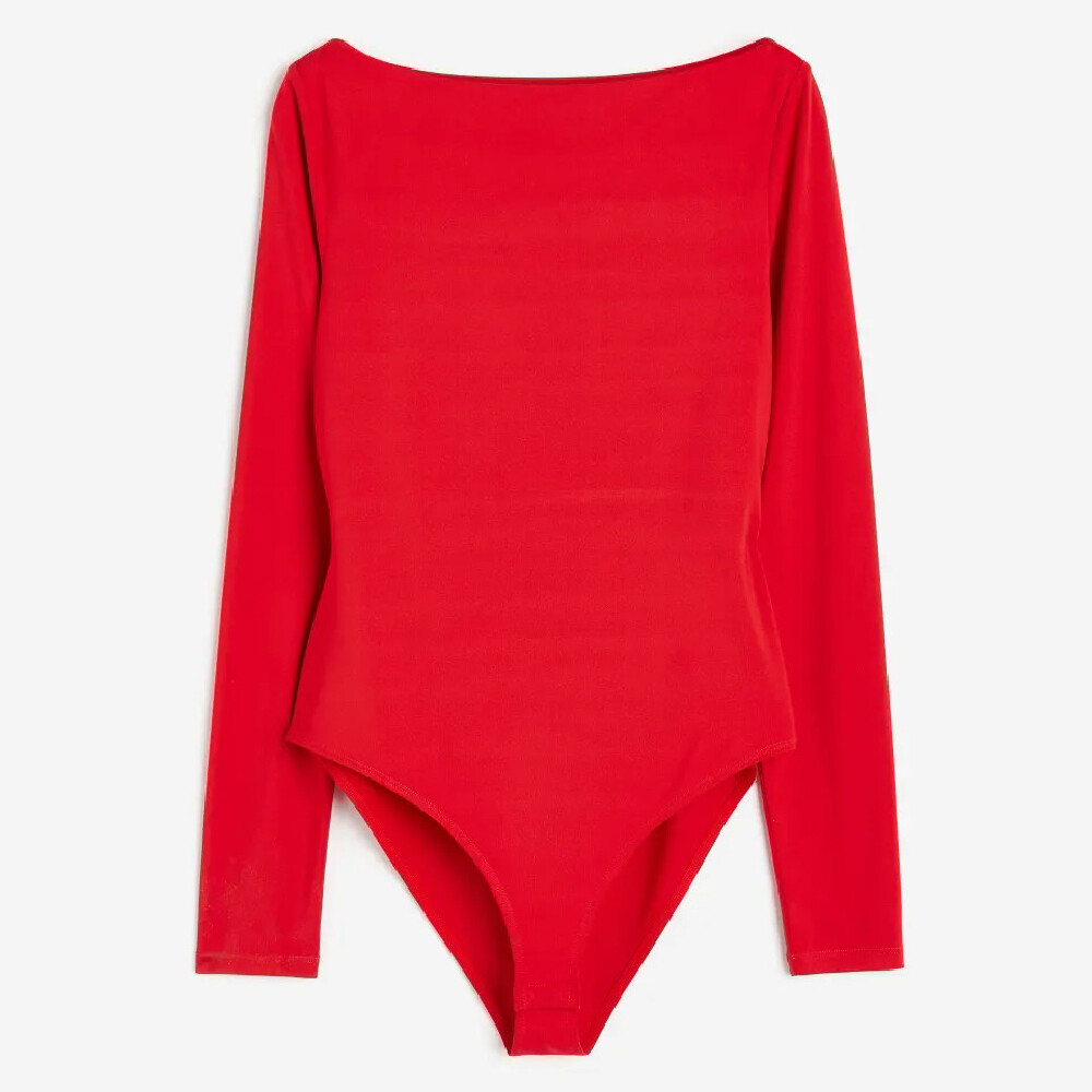 

Боди H&M Boat-neck, красный