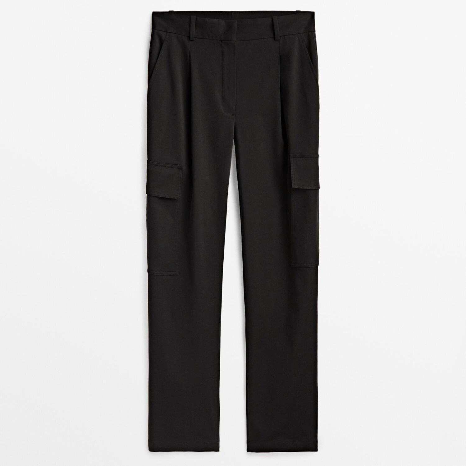 

Брюки Massimo Dutti Darted Cargo, черный