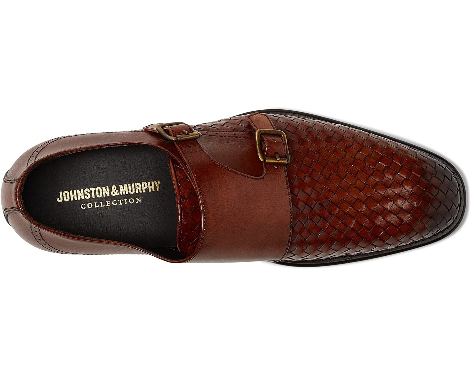

Оксфорды Ellsworth Woven Double Buckle Johnston & Murphy Collection, коричневый