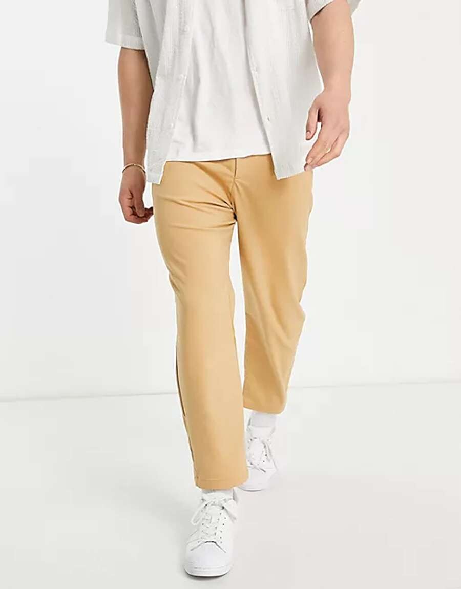 

Брюки Pull&Bear Loose Tailored Trouser, светло-коричневый