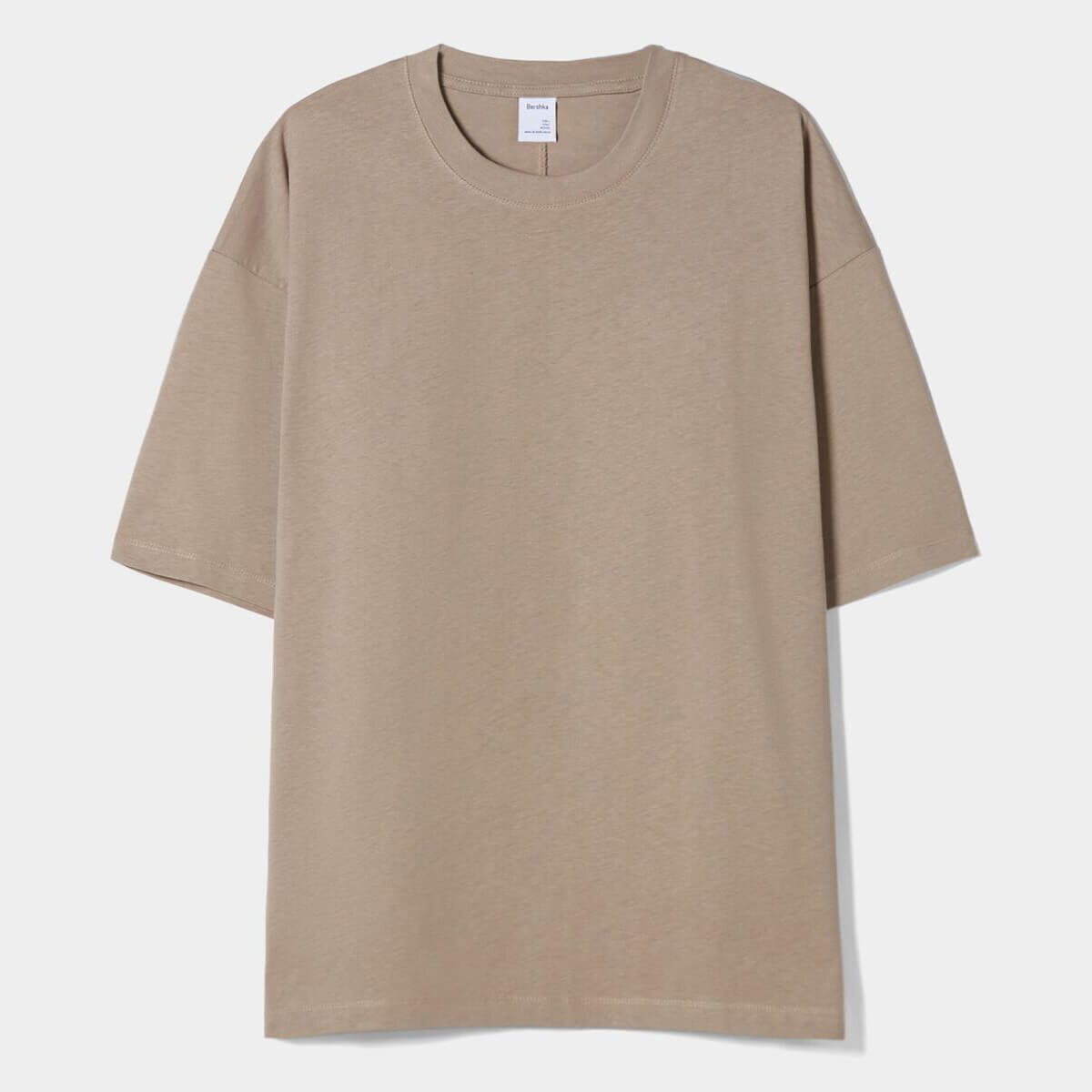 

Футболка Bershka Oversized Short Sleeve, серый
