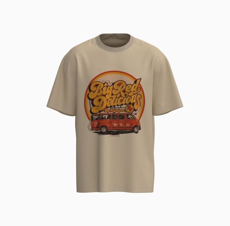 

Футболка Bershka Foo Fighters Print Boxy Fit Short Sleeve, бежевый