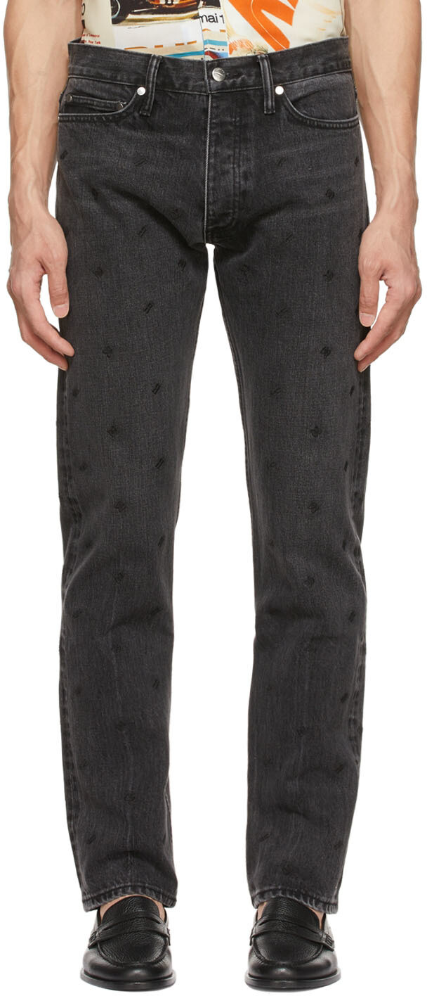 

Черные джинсы с вышивкой Rhude