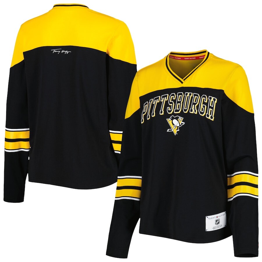 

Футболка с длинным рукавом Tommy Hilfiger Pittsburgh Penguins, черный