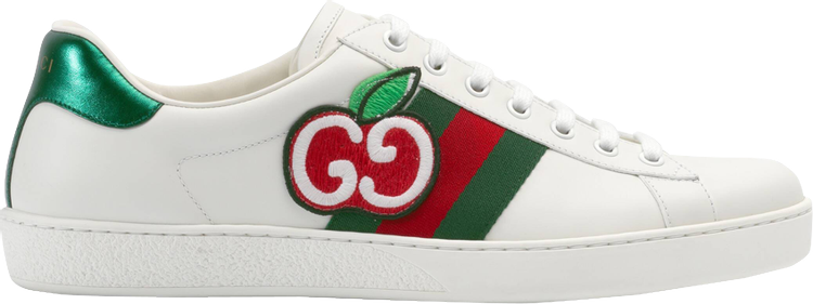 Кроссовки Gucci Ace Low GG Apple Patch - White, белый - фото