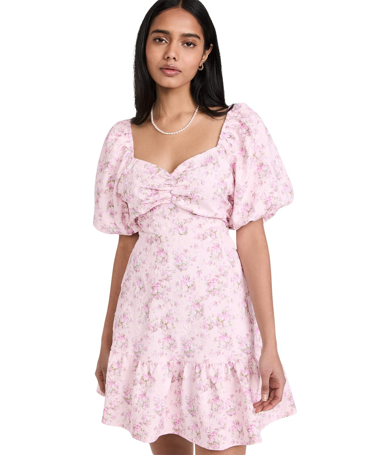 

Платье English Factory, Textured Floral Mini Dress