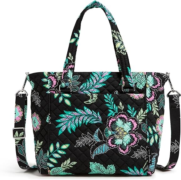 

Хлопковая сумка через плечо Vera Bradley с несколькими ремешками, островной сад