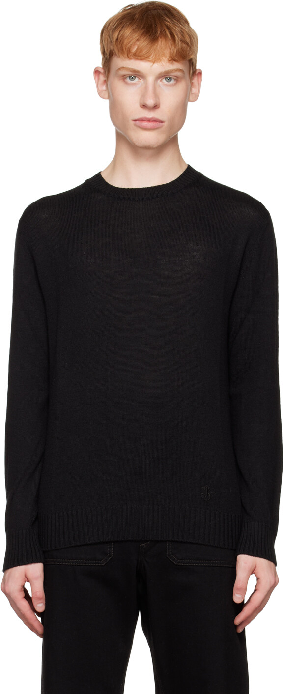 

Черный свитер с круглым вырезом Jil Sander