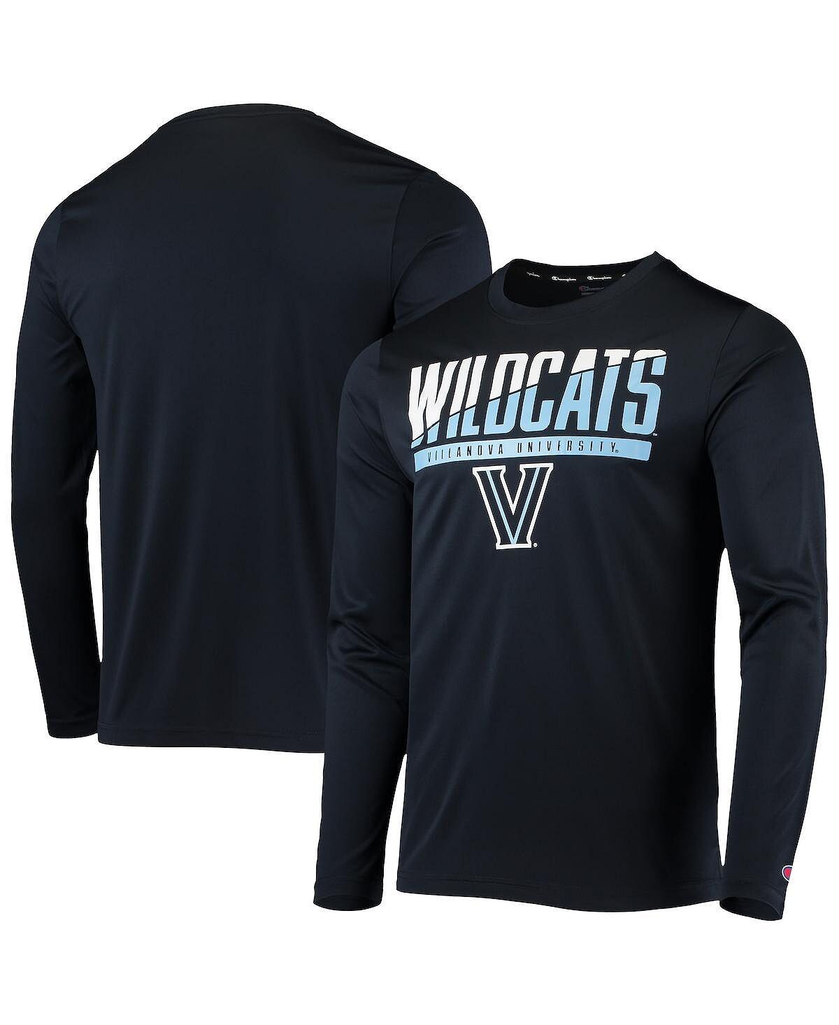 

Мужская темно-синяя футболка с длинным рукавом villanova wildcats wordmark slash Champion, синий